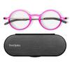 Always With You ThinOptics Reading Glasses - Ultra Thin and Lightweight Readers with Case - Special Edition Colors - Round Pink 1.5x view 1