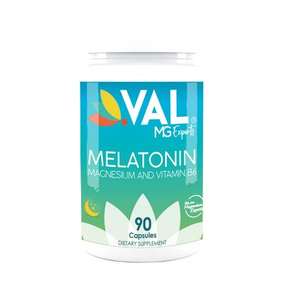 VAL Mg Experts Melatonin 3mg with Vitamin B6 & Magnesium | 90-Day Supply | Sleep Support & Healthy Circadian Rhythm | Non-GMO, Gluten-Free, Antioxidant Formula