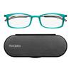 Always With You ThinOptics Reading Glasses - Ultra Thin and Lightweight Readers with Case - Special Edition Colors - Rectangle Teal 2.0x view 1