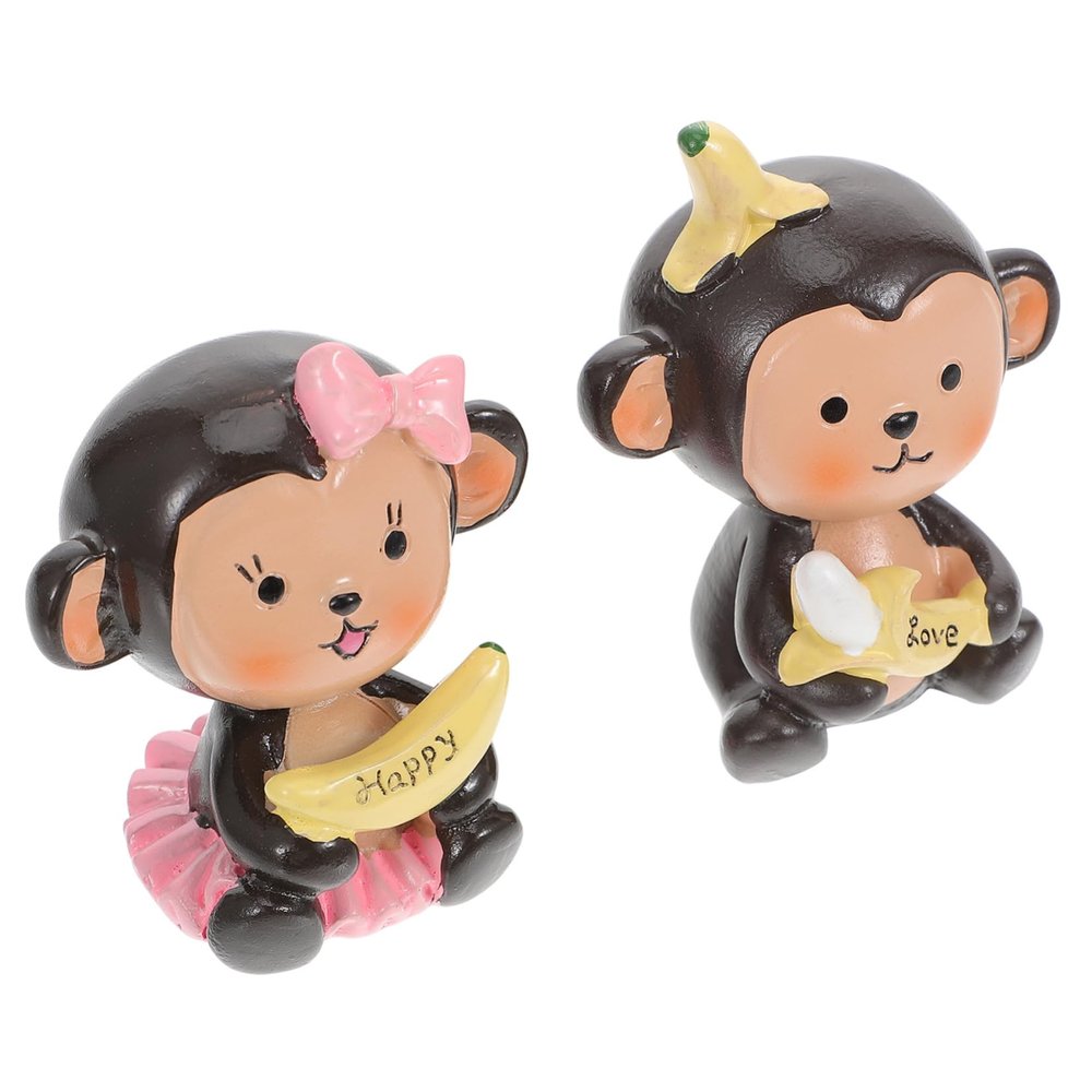 Holibanna 2pcs Decorative Models Creative Baking Ornament for Home Car Adornment Unique for Valentine's Day Stylish Decor