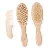 Beatifufu 1set Wool Brush Scalp Massage Tool Kit for Hair Comb and Shower Brush for Gentle Bathing and Personal Care for Newborns and Boys and Girls view 1