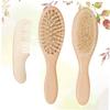 Beatifufu 1set Wool Brush Scalp Massage Tool Kit for Hair Comb and Shower Brush for Gentle Bathing and Personal Care for Newborns and Boys and Girls view 3