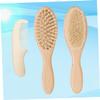 Beatifufu 1set Wool Brush Scalp Massage Tool Kit for Hair Comb and Shower Brush for Gentle Bathing and Personal Care for Newborns and Boys and Girls view 4
