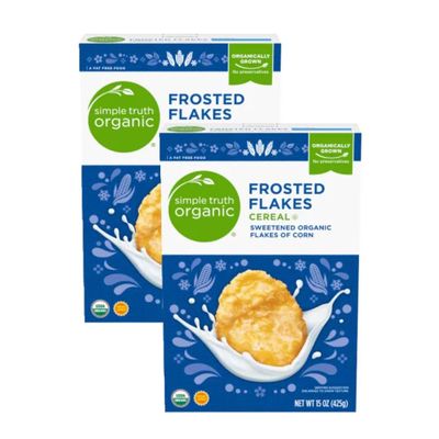 Simple Truth Organic Frosted Flakes Cereal, 15 oz (2 Boxes)