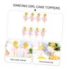 Amosfun 8pcs Ballerina Dancing Girl Cupcake Toppers Creative Cake Ornaments for Birthday Shower and Theme Parties Decorative Inserted Cards for Cakes Cookies and Ice view 4