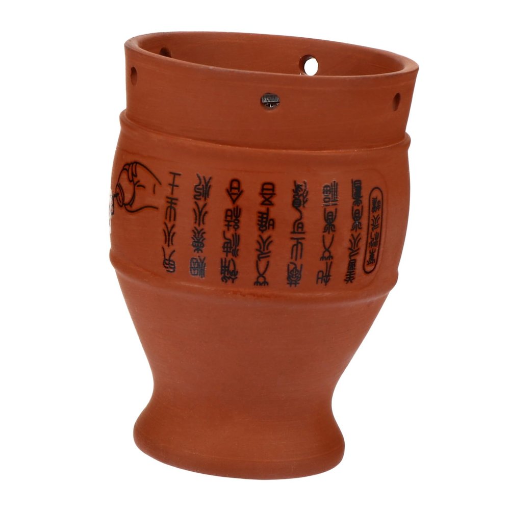 SOLUSTRE Moxibustion Pot for Body Care Purple Sand Scraping Cup with Vent for Full Moxa Combustion Ceramic Gua Sha Tool for Family and Friends Traditional Chinese Wellness