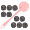 SHOWERORO Metal Dish Washing Brush Scrubber Stainless Steel Cleaning Ball for Heavy Duty Cleaning view 1