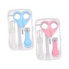 Beatifufu 2sets Nail Care Kit Professional Nail Clipper Set for Boy Girl Ergonomic Non-Skid Handles Includes Essential Tools Durable Storage Case Pink Sky Blue view 1