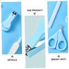 Beatifufu 2sets Nail Care Kit Professional Nail Clipper Set for Boy Girl Ergonomic Non-Skid Handles Includes Essential Tools Durable Storage Case Pink Sky Blue view 4