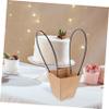 NUOBESTY 10pcs Kraft Flower Bouquet Bags Sturdy Handle Packaging for Weddings Parties and Special Occasions Odor Flat Bottom Design view 4