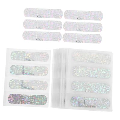 100pcs Cuts Bands Glitter Strips Dressing Wrapped Supplies Finger Bandages Cute Child PVC Flash Sequin Strip
