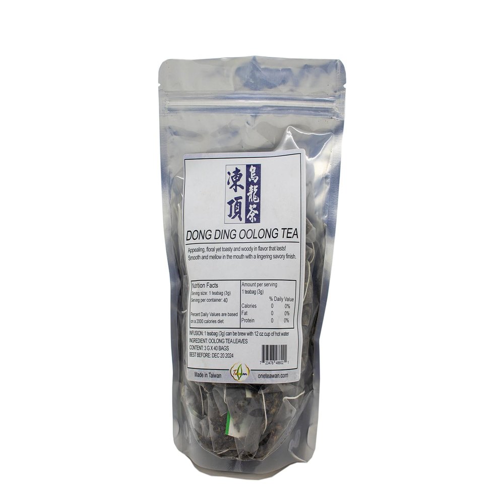 120G - 40 Bags of 3g Dong Ding Oolong Tea Teabags - Teawan Oolong Tea Bags - Taiwan tea, Taiwan Oolong, Oolong Tea, Oolong Green, Value Pack, Hot and Cold Brew