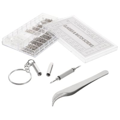 ARTIBETTER 18grids Eyeglass Repair Kit with Tiny Screws Professional Precision Screwdriver Accessories for Glasses Repair for Sunglasses and Eyeglasses Maintenance