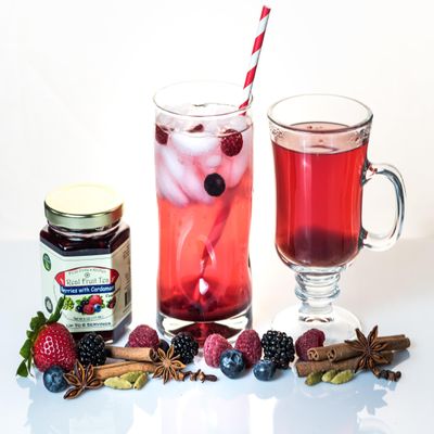 Berrysimo Real Fruit Tea - Handcrafted, 6 pack beverage infusion with real fruit, makes up to 36 beverages, rich in antioxidants, no preservatives