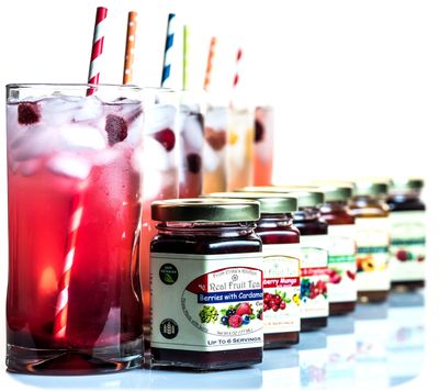 Berrysimo Real Fruit Tea - 12 pack beverage infusion with real fruit - makes up to 72 beverages - handcrafted - rich in antioxidants - no artificial ingredients