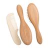 Angoily Baby Hair Brush Wooden Comb Baby Shower Brush Set Baby Bathing Tools Massage Function view 1