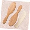 Angoily Baby Hair Brush Wooden Comb Baby Shower Brush Set Baby Bathing Tools Massage Function view 2