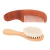 Angoily 2pcs Bathing Brush and Comb Set Gentle Wooden Hair Comb for Soft Scalp Brush for Easy Detangling view 1
