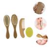 Angoily 4pcs Wooden Bathing Tools for Scalp Massager Shampoo Brush Hair Brush Comb Boys and Girls Care view 2