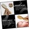 Angoily 4pcs Wooden Bathing Tools for Scalp Massager Shampoo Brush Hair Brush Comb Boys and Girls Care view 3