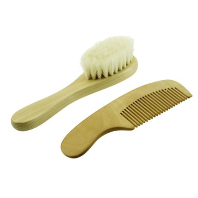 NOLITOY 2pcs Wooden Bathing Brush and Scalp Massage Comb Boys and Girls Soft Massage Hairbrush and Shower Scrubber for Delicate Skin and Hair Care