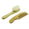 NOLITOY 2pcs Wooden Bathing Brush and Scalp Massage Comb Boys and Girls Soft Massage Hairbrush and Shower Scrubber for Delicate Skin and Hair Care view 1