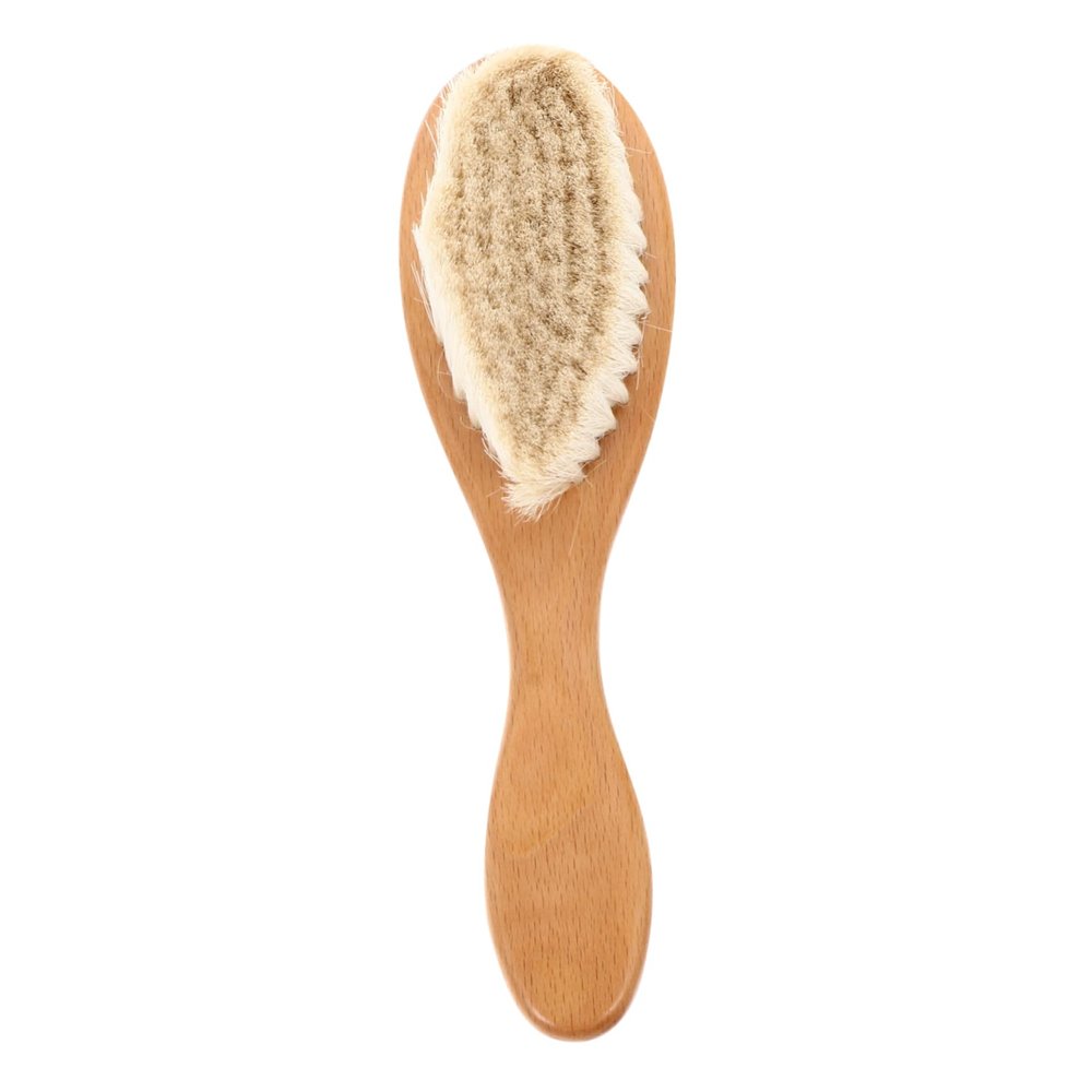 Beatifufu Natural Wood Hair Brush and Comb Gentle Scalp Massager for Boy Girl and Toddlers Reduces Cradle Cap Lightweight Portable Easy to Use