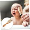 Beatifufu Natural Wood Hair Brush and Comb Gentle Scalp Massager for Boy Girl and Toddlers Reduces Cradle Cap Lightweight Portable Easy to Use view 2