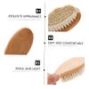 Beatifufu Natural Wood Hair Brush and Comb Gentle Scalp Massager for Boy Girl and Toddlers Reduces Cradle Cap Lightweight Portable Easy to Use view 4