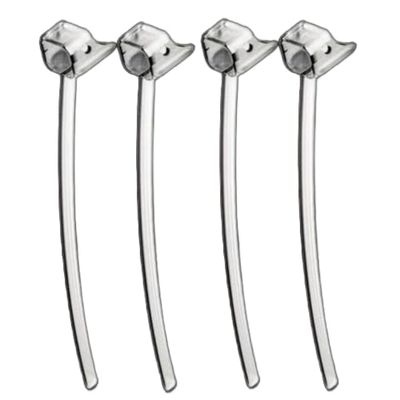 4 Pack of Phonak & Marvel Standard Retention Tails for 4.0-5.0 Receivers (2024), Transparent