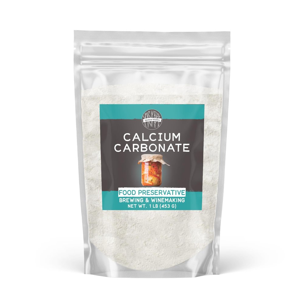Birch & Meadow Calcium Carbonate, 1 lb, Food Preservative, Winemaking & Brewing