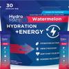 HydroMATE Electrolytes Powder Drink Mix Packets Hydration Accelerator Low Sugar Rapid Party Relief Recovery Vitamin C Plus Caffeine Watermelon 30 Count view 1