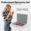 LyeXD 104 Optical Trial Lens Set, Metal Rim Aluminum Optometry Kit Case Box Trial Frame Professional Optometry Lens Case Trial with Glasses Frame, Precise Optical Lens Optometry Kit for Opticians view 4