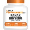 BulkSupplements.com Panax Ginseng Softgels - Panax Ginseng Extract, Herbal Supplement - Gluten Free, 1 Softgel per Serving (225mg), 240 Count (Pack of 1) view 1