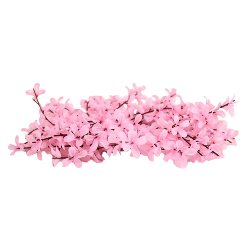 ABOOFAN Wreath Plant Decor Neclaces Winter Jasmine Garland Flower Ring Artificial Flower Garland Coronas para Puertas De Entrada Summer Door Decor Fireplace Plastic Wedding Pink, 30x30cm