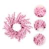 ABOOFAN Wreath Plant Decor Neclaces Winter Jasmine Garland Flower Ring Artificial Flower Garland Coronas para Puertas De Entrada Summer Door Decor Fireplace Plastic Wedding Pink, 30x30cm view 3
