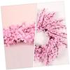 ABOOFAN Wreath Plant Decor Neclaces Winter Jasmine Garland Flower Ring Artificial Flower Garland Coronas para Puertas De Entrada Summer Door Decor Fireplace Plastic Wedding Pink, 30x30cm view 4
