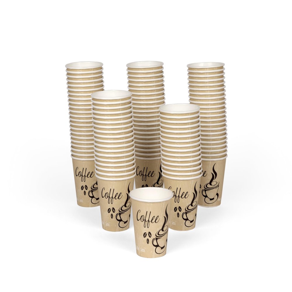 Smygoods Disposable Coffee Cups, To Go Paper Hot Cups, Classic Design (6 OZ, 100 Count) For Hot Beverages, Coffee, Tea, Espresso, Cocoa - Vasos Para Cafe