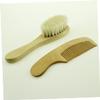 Angoily 2pcs Wooden Scalp Massage Comb Bath Brush Kit for Boy Girl Gentle Shower Detangling Tool for Boy Girl for Bathing and Scalp Care view 2