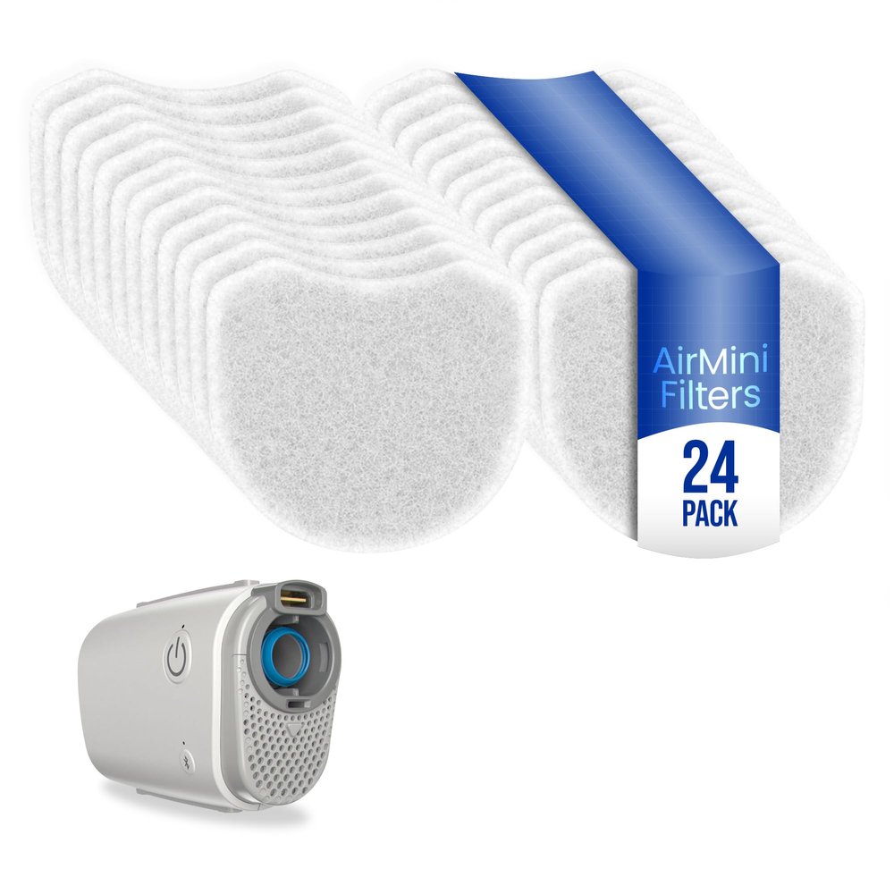 Priority CPAP Supplies AirMini Filter Pack - 24 High-Efficiency Hypoallergenic Air Filters, Compatible with AirMini Machine, Bulk Value, Disposable, Easy-to-Use Replacement, Optimal Airflow