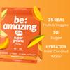 BE AMAZING Super Greens Powder with Prebiotics, Digestive Enzymes & Antioxidants, 35 Fruits & Veggies, Electrolytes & Fiber, Vegan, Gluten Free Juice & Smoothie Mix, Dole Orange Peach Mango, 25 Serv view 2