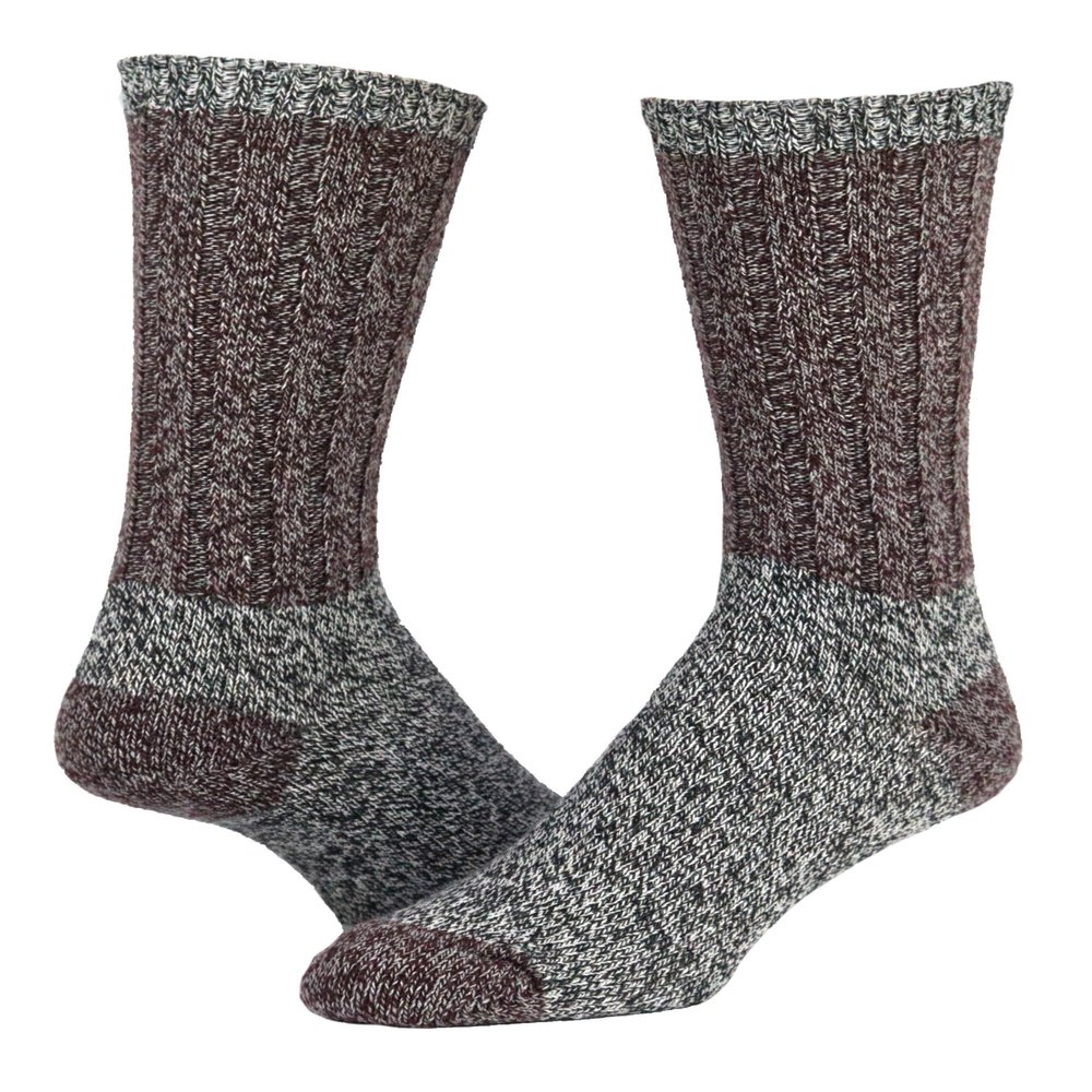 Wigwam Unisex Ragg Twist Crew, Burgundy, Large