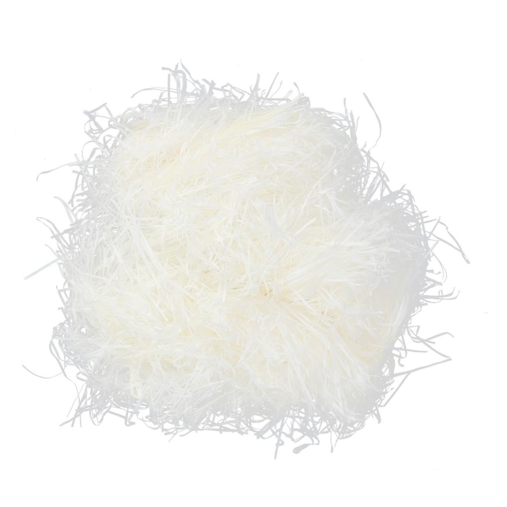 NUOBESTY 100g Lafite Grass Paper Shred Filler for Gift Wrapping Basket Filling Cream White Tissue Shred for Birthdays Weddings Christmas and More