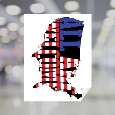 All are Welcome Here Printed Window Static Cling - 24x36"