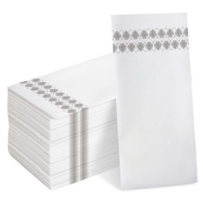[200 Pack] LEVIMETREE Disposable Bathroom Napkins, Disposable Guest Towels, Cloth-Like Hand Tissue Paper Decorative Bathroom Hand Napkins for Kitchen, Parties, Weddings, Dinners or Events 12" x 17