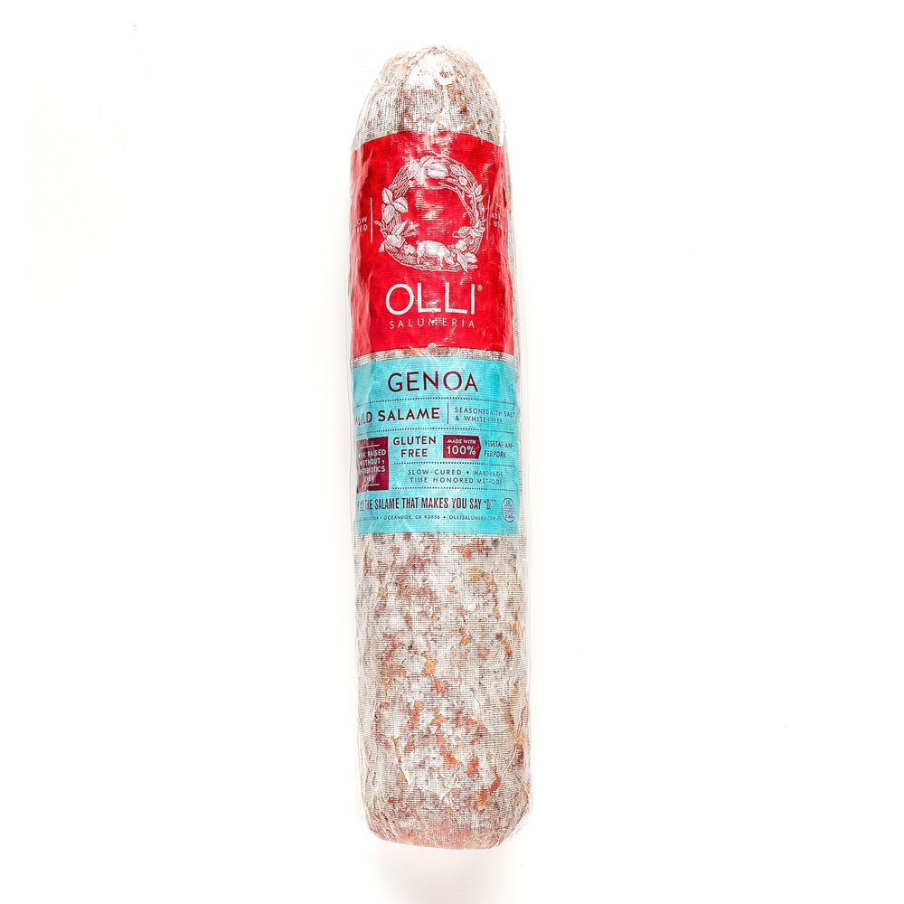 Olli Salumeria, Preservative-Free Salami Bulk Stick, Genoa - Seasoned With Salt and White Pepper (4-5 lbs avg, 1 Pack)