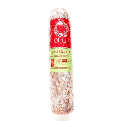 Olli Salumeria, Preservative-Free Salami Bulk Stick, Sopressata - with Whole Black Peppercorn and Garlic (4-5 lbs avg, 1 Pack)