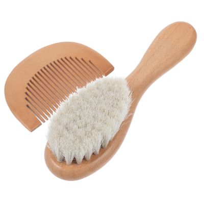 NOLITOY Infant Scalp Comb Set Wooden Baby Hair Comb Brush for Bathing Soft and Comfortable for Baby's Delicate Skin