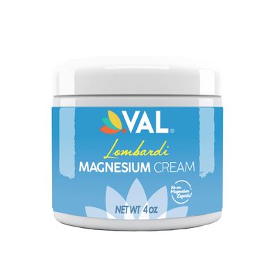 VAL Lombardi Nighttime Magnesium Zechstein Cream | Fast-Absorbing Hydrating Lotion for Legs, Feet & Chest | 4oz | Jojoba & Tuberose | USA Made