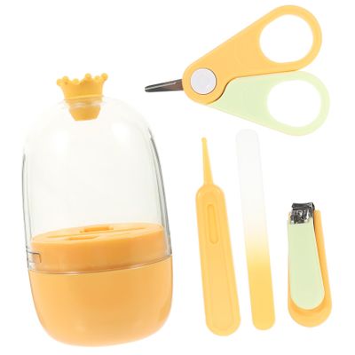 MERRYHAPY Nail Clipper Set Complete Grooming Kit with Rounded Edges Lightweight Storage Case for Newborns and Toddlers Safe Nail Trimming Essentials